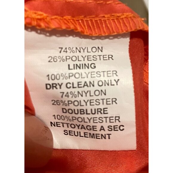 Trina Turk Orange Lace‎ Sheath Dress Small Cocktail Wedding Party - Picture 6 of 7